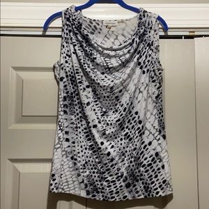 Calvin Klein med sleeveless drape neck blouse